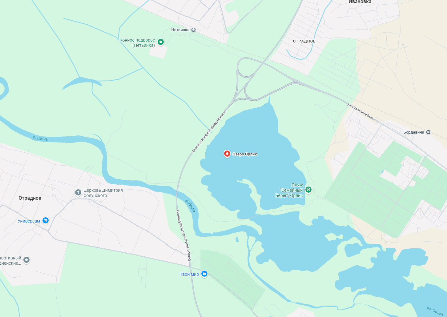 Водоем возле Орлика